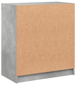 betonszürke kisszekrény üvegajtókkal 68 x 37 x 75,5 cm