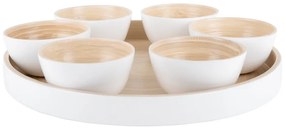 Fehér bambusz szervírozó készlet ø 32 cm Puro – PT LIVING
