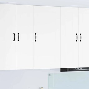 Fali konyhaszekrény Magas Fényű Fehér 50 x 31 x 100 cm Faanyag