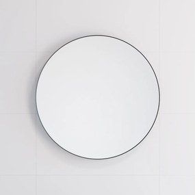 BORGSTED fürdőszobai tükör, átm. 60 cm, fekete