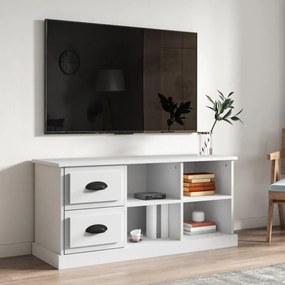 fehér szerelt fa TV-szekrény 102 x 35,5 x 47,5 cm
