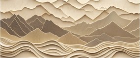 Kép - 3D hegyvonalak (120x50 cm)