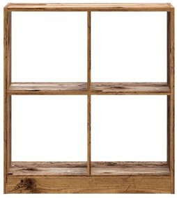 antik fa színű szerelt fa könyvespolc 68,5 x 32 x 75 cm