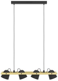 Eglo 900883 - LED RGBW Dimmelhető csillár zsinóron HORNWOOD-Z 4xLED/3,7W/230V