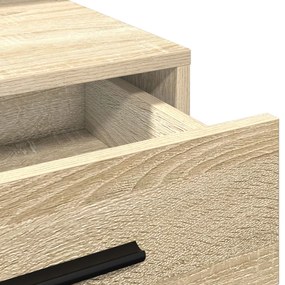 LED Fényes Sminktükör Sonoma Tölgy 79x41x135 cm