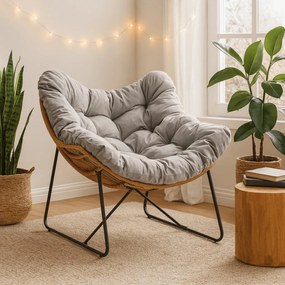 Pihenőfotel szürke színben FIN