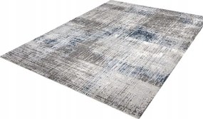 Rövid Sörtéjű Szőnyeg 220x160CM Kék Szürke Vintage Modern Loft