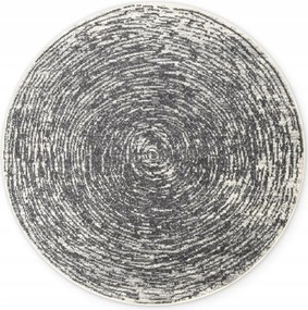 Kerek szőnyeg nappaliba 120cm modern mintás,szürke krémszínű