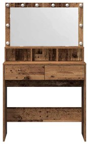 Öltözködőasztal fiókkal Régi fa 80 x 41 x 134,5 cm Faanyag
