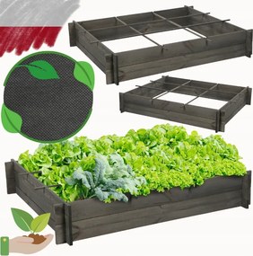 Zöldségtároló láda gyógynövény ágyás magasított láda 120x100cm Eko