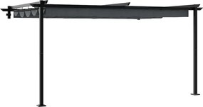 vidaXL Pavilon Antracit 400 x 300 x 200 cm Poliészter