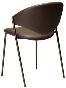 Sötétbarna bőrutánzat étkezőszék Zone – DAN-FORM Denmark