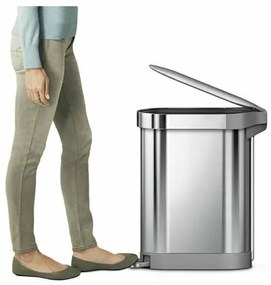 Simplehuman Slim 45 l pedálos szemetes,rozsdamentes acél