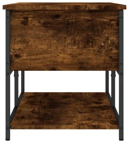 füstös tölgy színű szerelt fa tárolópad 100 x 42,5 x 47 cm