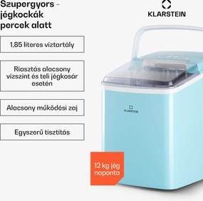 Klarstein Arctic Porter, jégkocka készítő, kúp alakú jégkockák, 12 kg/24 óra, rozsdamentes acél