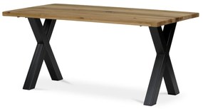 Étkezőasztal tömör fából 160 x 90 cm, tölgyfa