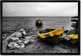 Poszterek keretben 60x40 Csónakok a balti tengerparton