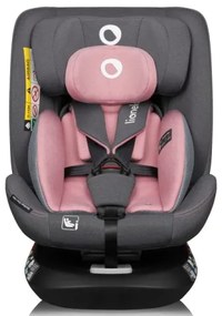 Lionelo - Forgatható gyerekülés bázissal BASTIAAN ONE i-Size 40-150 cm Pink Rose