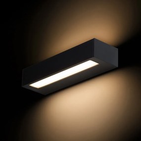 RENDL ASTER 25 fali lámpa fekete opálakril 230V LED 2x6W IP65 3000K