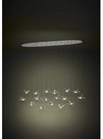 Eglo 390403 - LED Dimmelhető csillár zsinóron PARATEBUENO 17xLED/3W/230V króm