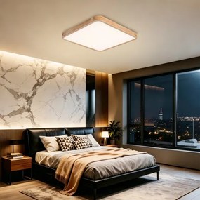 Brilagi - dimmelhető LED lámpatest WOODLINE SQUARE LED/80W/230V tölgy 60x60 cm + távirányító