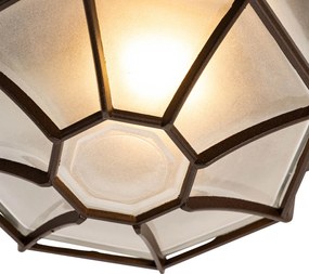 Rusztikus mennyezeti lámpa rozsdabarna 26,5 IP44 - Bri