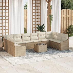 Kert étkező szett párnával tárolóval 11 pcs Beige és krém
