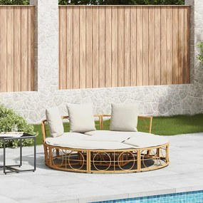 Polyrattan kültéri napozóágy baldachin nélkül