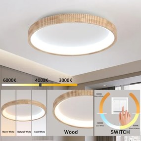 Brilagi - LED mennyezeti lámpatest FALCON WOOD MODERN LED/60W/230V átm. 80 cm, fa
