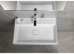 Sapho - Falra szerelhető mosdó GODIVA 68x44 cm márvány/fehér