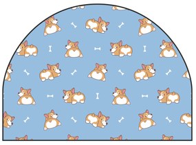 PIPPER. Védő textil falmatrica – Ív – Corgi Méret: 120x96cm, Indíték: név nélkül