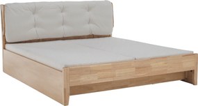 Franciaágy, 180x200, masszív fa, természetes, FLORENCIA