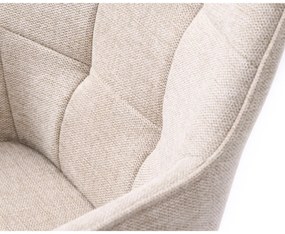 Bézs kárpitozott karfás étkezőfotel Nolan – Unique Furniture