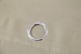 Bézs OXFORD függöny 140x250 cm Felfüggesztés: Fém gyűrűk