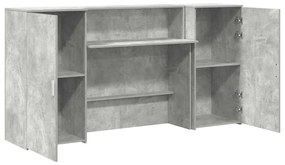 recepciós pult betonszürke 200x50x103,5 cm szerelt fa
