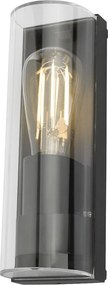 DAR LIGHTING QUE1639 QUENBY Modern Kültéri Fali Lámpa Átlátszó, Szürke E27 IP65