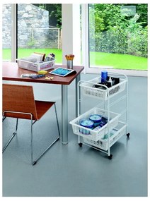 India gurulós tároló állvány 4 kosárral, hosszúság 35 cm - Metaltex