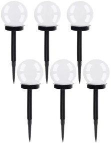 Szolár kerti lámpák - gömbök - 6 db