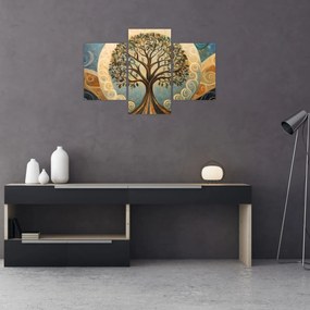 Kép – Életfa és spirálok (90x60 cm)