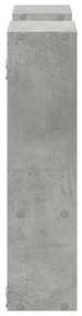 betonszürke szerelt fa fali polc 99 x 15 x 60 cm
