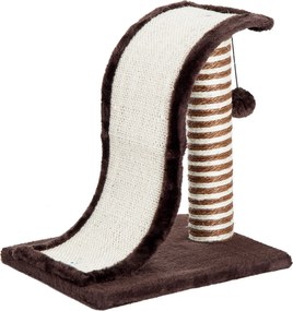 PawHut Macska Kaparófa Fa Természetes Szizál Poszttal és Játék Gömbbel 35x30x39cm Barna | Aosom