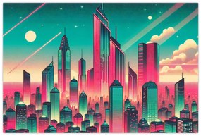 Kép – Nagyváros pop-art stílusban (90x60 cm)