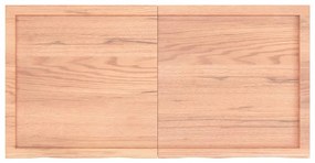 világosbarna kezelt tömör tölgyfa asztallap 120x60x(2-6) cm