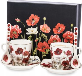 Eszpresszó Csésze Szett 2 Személyes Pipacs