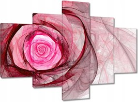 Vászonkép 100x70 Rózsaszín fraktál rózsa
