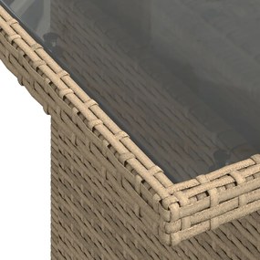 Kerti Kanapé Készlet 9 darabos Világosszürke Rattan