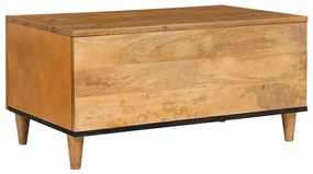 Dohányzóasztal Világosbarna 80 x 50 x 40 cm tömör mangófa