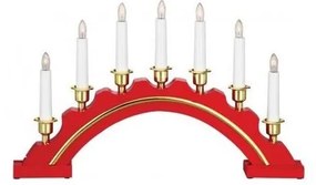 Markslöjd 700447 - CELINE karácsonyi gyertyatartó 7xE10/3W/230V piros