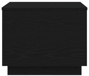 fekete tölgyszínű dohányzóasztal LED-lámpákkal 50 x 50 x 40 cm