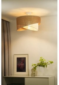 Duolla - Felületre szerelhető csillár YUTE CELLO 1xE27/15W/230V átm. 45 cm barna/szürke